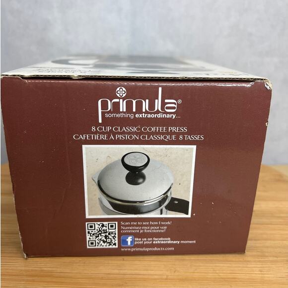 CHROME Prímula Melrose 8 Cup Coffee Press French & American Style Coffee - Picture 4 of 5